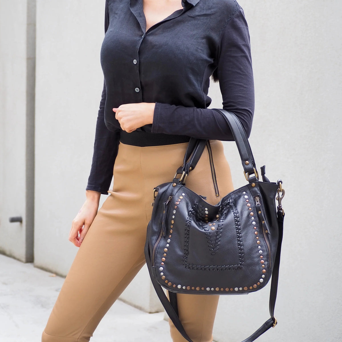 Cadelle Leather Mila Black Leather Bag SOULZA AUSTRALIA