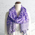 Purple Floral Boho Pattern Tassel Scarf - SOULZA AUSTRALIA
