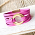 Hot Pink n Gold Circle Wrap bracelet - SOULZA AUSTRALIA