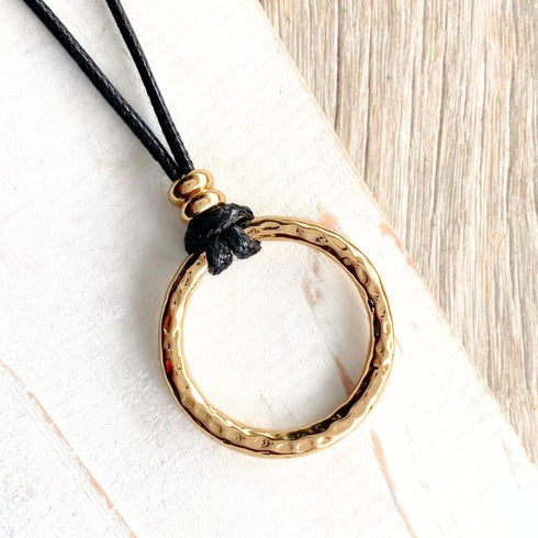 Contemporary Gold Ring Necklace - SOULZA AUSTRALIA