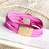 Hot Pink n Gold Circle Wrap bracelet - SOULZA AUSTRALIA