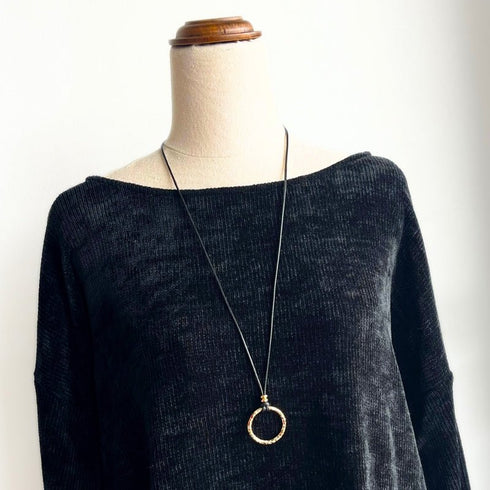 Contemporary Gold Ring Necklace - SOULZA AUSTRALIA