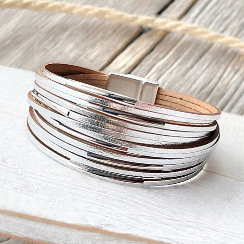 Metallic Silver Wrap Bracelet - SOULZA AUSTRALIA