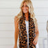 Brown Soft Viscose Leopard Print Scarf - SOULZA AUSTRALIA