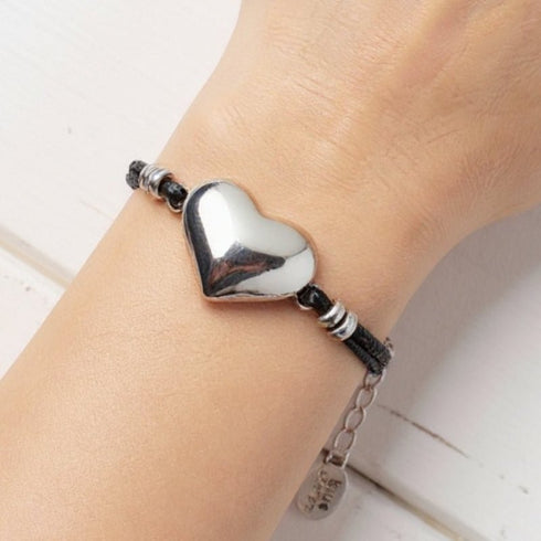 Contemporary Silver Heart Bracelet - SOULZA AUSTRALIA