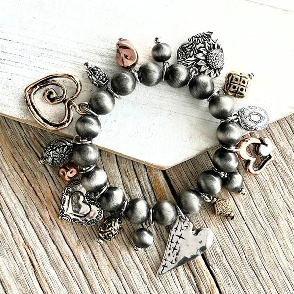 Allure Mixed Bead Charm Bracelet - SOULZA AUSTRALIA