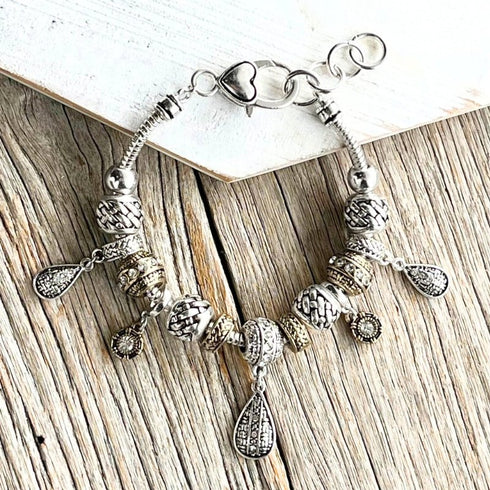 Allure Mixed Metal Charm Bracelet - SOULZA AUSTRALIA