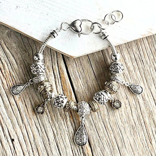 Allure Mixed Metal Charm Bracelet - SOULZA AUSTRALIA