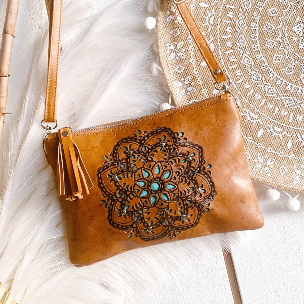 Vintage Tan Boho Mandala Crossbody Bag – SOULZA AUSTRALIA