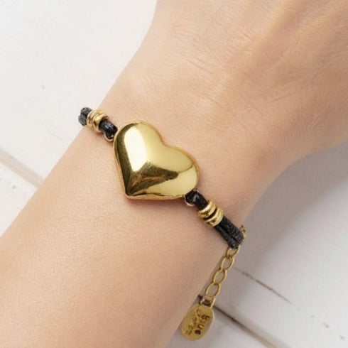 Contemporary Gold Heart Bracelet - SOULZA AUSTRALIA