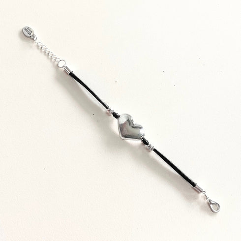 Contemporary Silver Heart Bracelet - SOULZA AUSTRALIA