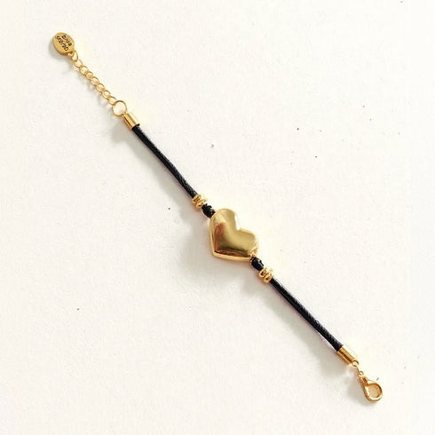 Contemporary Gold Heart Bracelet - SOULZA AUSTRALIA