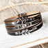 Black & Silver Leaf Wrap Bracelet - SOULZA AUSTRALIA