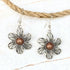 Bronze & Silver Flower Earrings - SOULZA AUSTRALIA