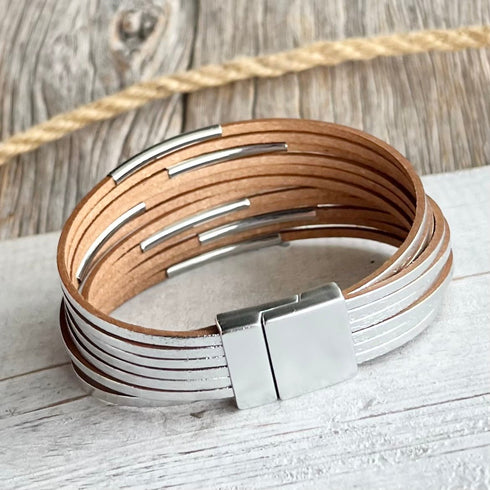Metallic Silver Wrap Bracelet - SOULZA AUSTRALIA
