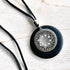 Black & Silver Circle Pearl Medallion Pendant - SOULZA AUSTRALIA