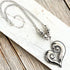 Allure Silver Asymmetrical Heart Necklace - SOULZA AUSTRALIA