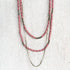 Tropical Pink n Brass Layered Boho Necklace - SOULZA AUSTRALIA