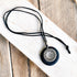 Black & Silver Circle Pearl Medallion Pendant - SOULZA AUSTRALIA