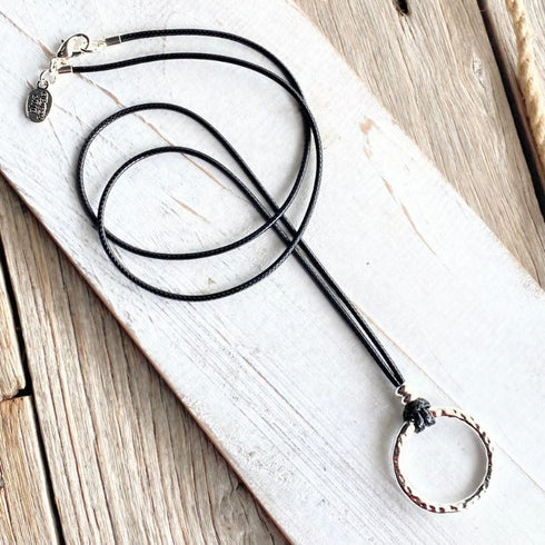 Contemporary Silver Ring Necklace - SOULZA AUSTRALIA