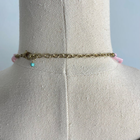 Pink n Lilac Boho Chic Bead Necklace - SOULZA AUSTRALIA