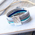 Silver n Turquoise Leaf Wrap Bracelet - SOULZA AUSTRALIA