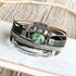 Green Silver Leaf n Bead Wrap Bracelet - SOULZA AUSTRALIA