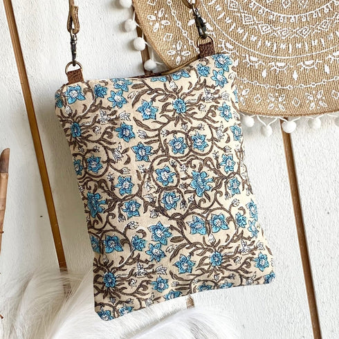 Lila Boho Canvas & Leather Trim Bag - SOULZA AUSTRALIA
