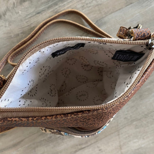 Lila Boho Canvas & Leather Trim Bag - SOULZA AUSTRALIA