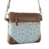 Blue Mosaic Leather & Canvas Crossbody Bag - SOULZA AUSTRALIA