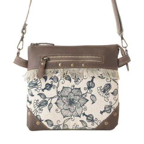 Charlotte Vine Leather & Canvas Crossbody Bag - SOULZA AUSTRALIA