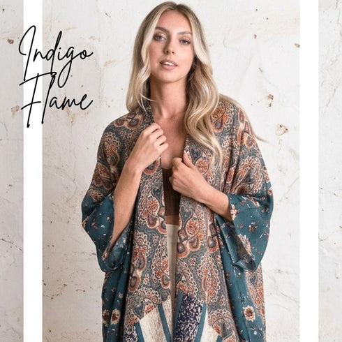 Indigo Flame Soulza Bohemia Kimono