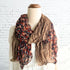 Boho Forest Light Brown & Rust Ruffle Scarf - SOULZA AUSTRALIA