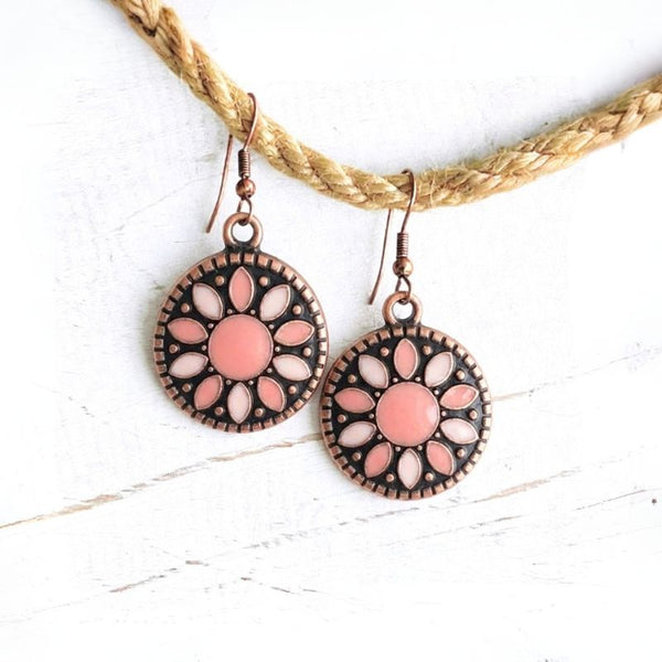 Petite Blush Flower Earrings