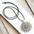 Boho Silver Mandala Medallion Pendant