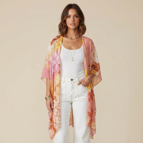 Pastel Tropica Bohemian Kimono