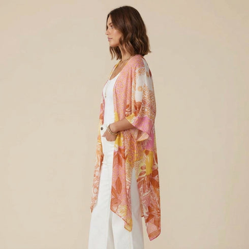 Pastel Tropica Bohemian Kimono