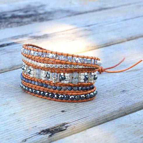 Labrodrite Stone Handmade Wrap Bracelet - SOULZA AUSTRALIA
