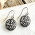 Silver Vintage Pointed Flower Earrings