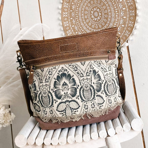 Felicity Boho Natural & Grey Crossbody Bag - SOULZA AUSTRALIA