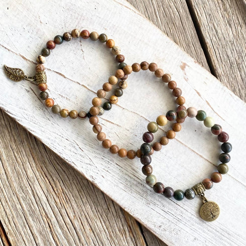 Boho Rustic Tan Bead Bracelets - SOULZA AUSTRALIA