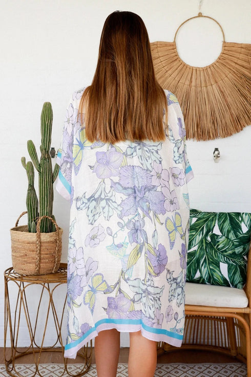 Blue n Purple Mandala Kimono - SOULZA AUSTRALIA