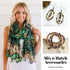 Bohemia Emerald Forest Ruffle Fabric Scarf