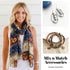 Bohemia Vibrant Sapphire Ruffle Fabric Scarf