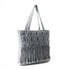 Smoky Grey Embroidered Fringe Tote Bag
