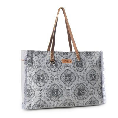 Grey Mosiac Weekender Overnight Bag