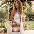 Cinnamon Floral Leather & Canvas Crossbody Bag