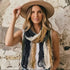 Green n Blue Triple Ruffle Scarf