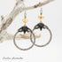 Golden Saturn Czech Glass Bead Earrings - Handmade by Soulza - SOULZA AUSTRALIA