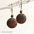 Copper n Bronze Mandala Czech Glass Bead Earrings - Handmade by Soulza - SOULZA AUSTRALIA